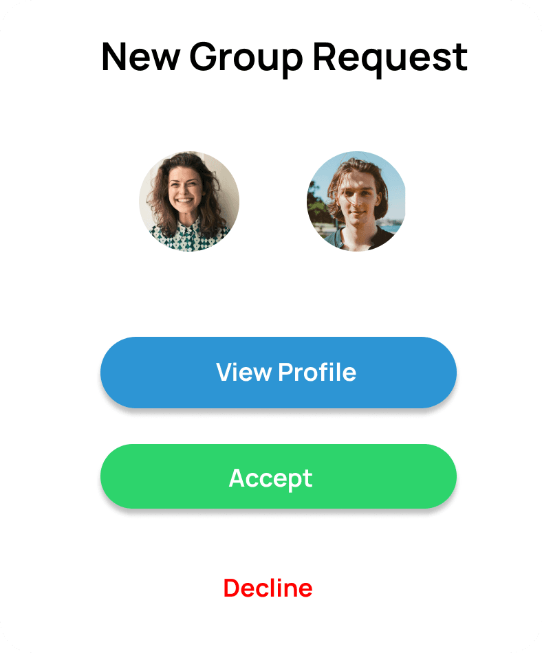 Group request screenshot